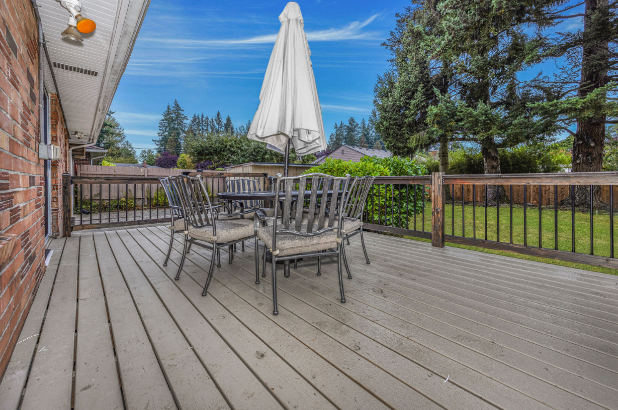 Outdoor deck and garden